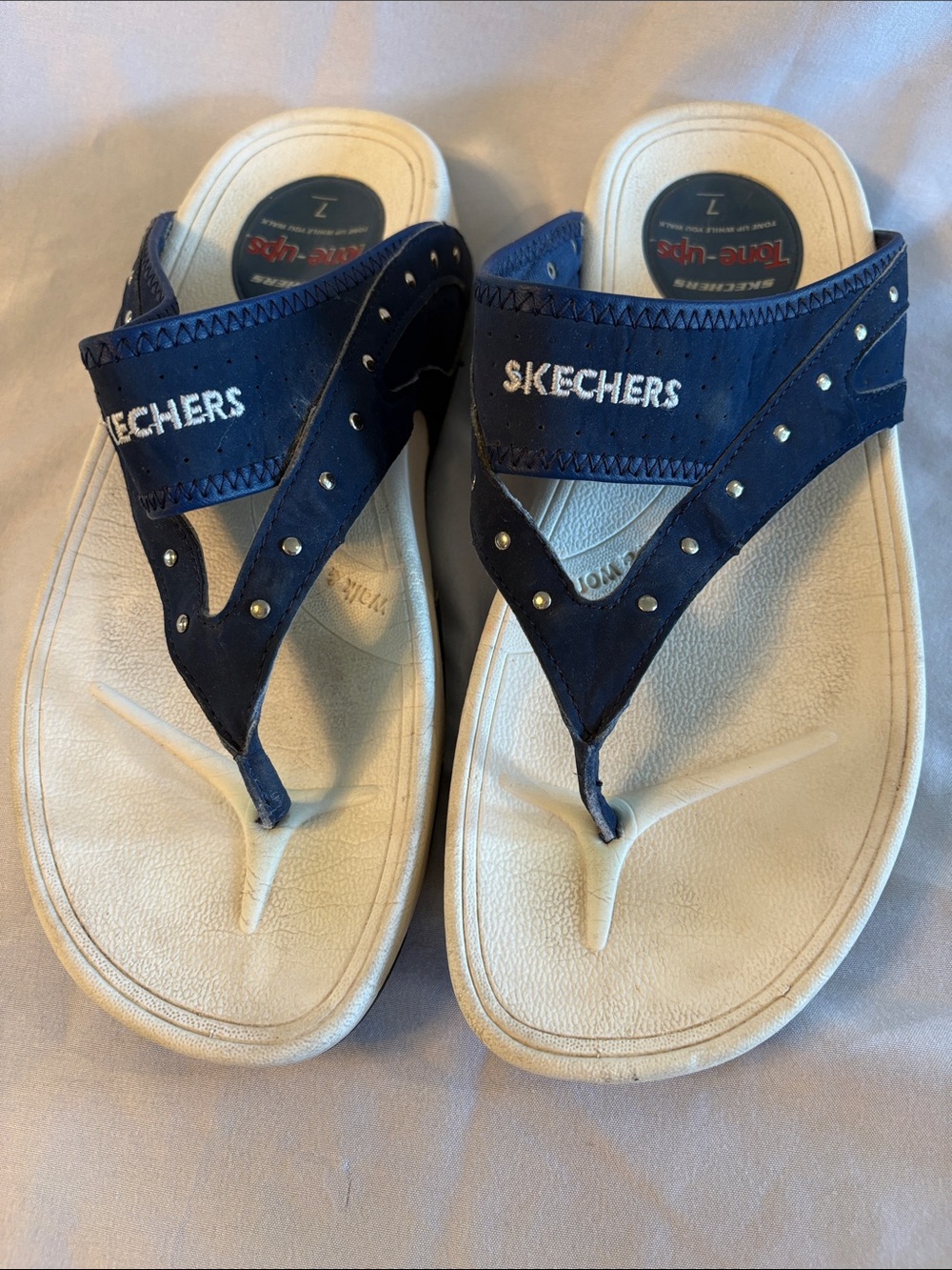 Skechers Navy Blue Tone Up Sandals